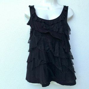 Eyeshadow Women's Blouse Size Medium Black‎ Sleevel